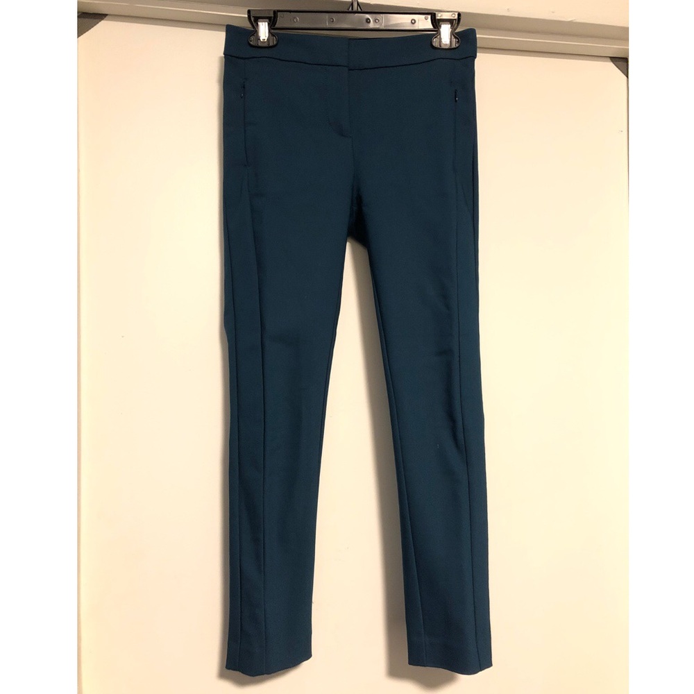 Ann Taylor Loft teal high waited skinny dress pants